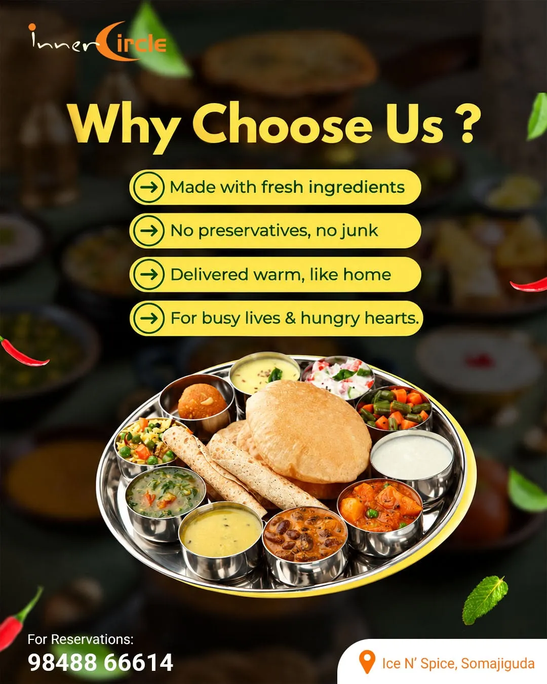 Why Choose Ice N’ Spice, Somajiguda for Fresh & Delicious Vegetarian Food?